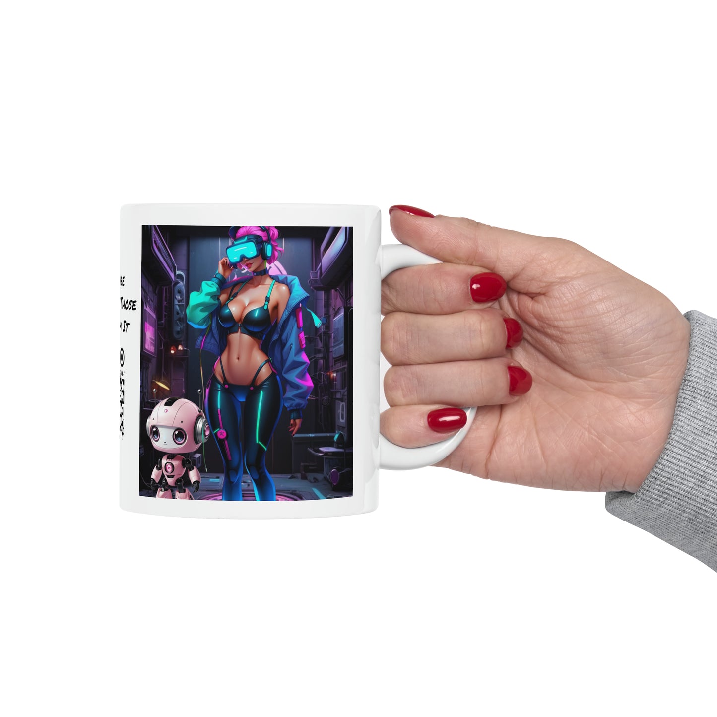 Cyber Cuties | HD Graphic | Anime | Cyber Punk | Coffee | Tea | Hot Chocolate | 11oz | White Mug
