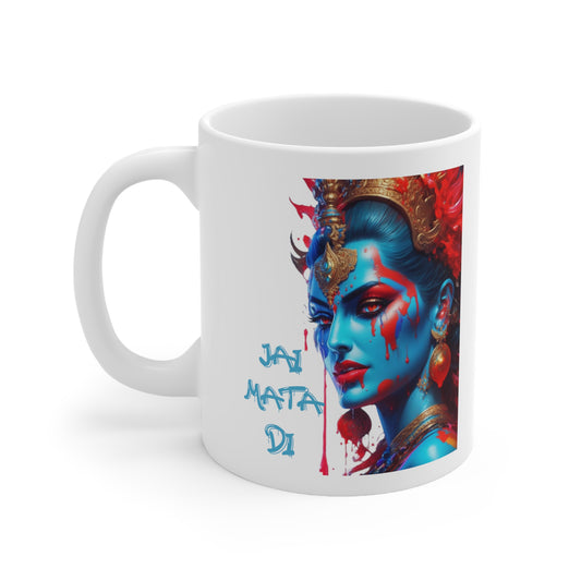 Maa Kali Mug | Jai Mata Di | Hindu Gift | The Black Mother | Spiritual | Coffee | Tea | Hot Chocolate | Goddess | Victory To The Mother Goddess | Ceramic Mug |11oz