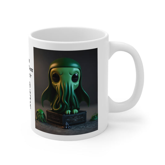 Cthulhu Pop Mug | H.P Lovecraft | The Book | Geek Gift | Fantasy Character | Sci Fi Lovers | Cute | Coffee |  Tea |  Hot Chocolate | 11oz