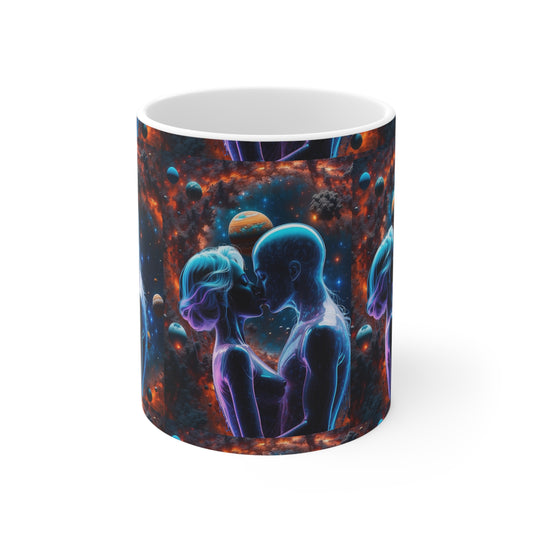 Celestial Bodies | HD Graphic | Sci-Fi Lovers | Cosmos | Outer Space | Coffee | Tea | Hot Chocolate | 11oz | White Mug