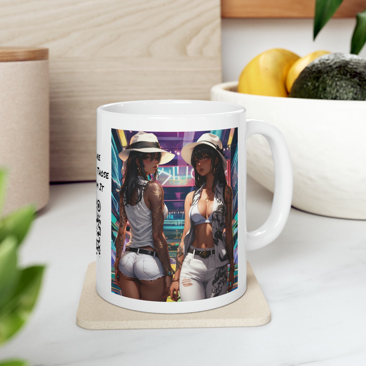 Girls Night Out | HD Graphic | Anime Style | Party | 2 Girls 1 Shirt | Coffee | Tea | Hot Chocolate | 11oz | White Mug