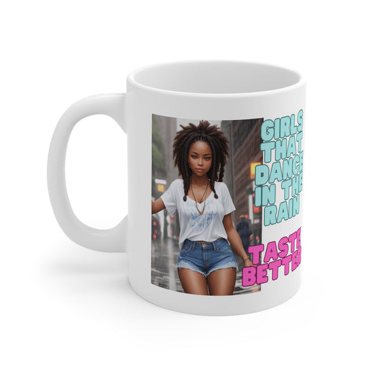 Rain Girl | Afrocentric | HD Graphic | Beautiful | Fantasy Girl | Nature Lovers | Coffee | Tea | Hot Chocolate | Ceramic Mug | 11oz
