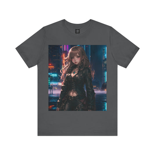 Noir Leather Beauty | HD Graphic | Urban | Anime | Unisex | Men's | Women's | Tee | T-Shirt