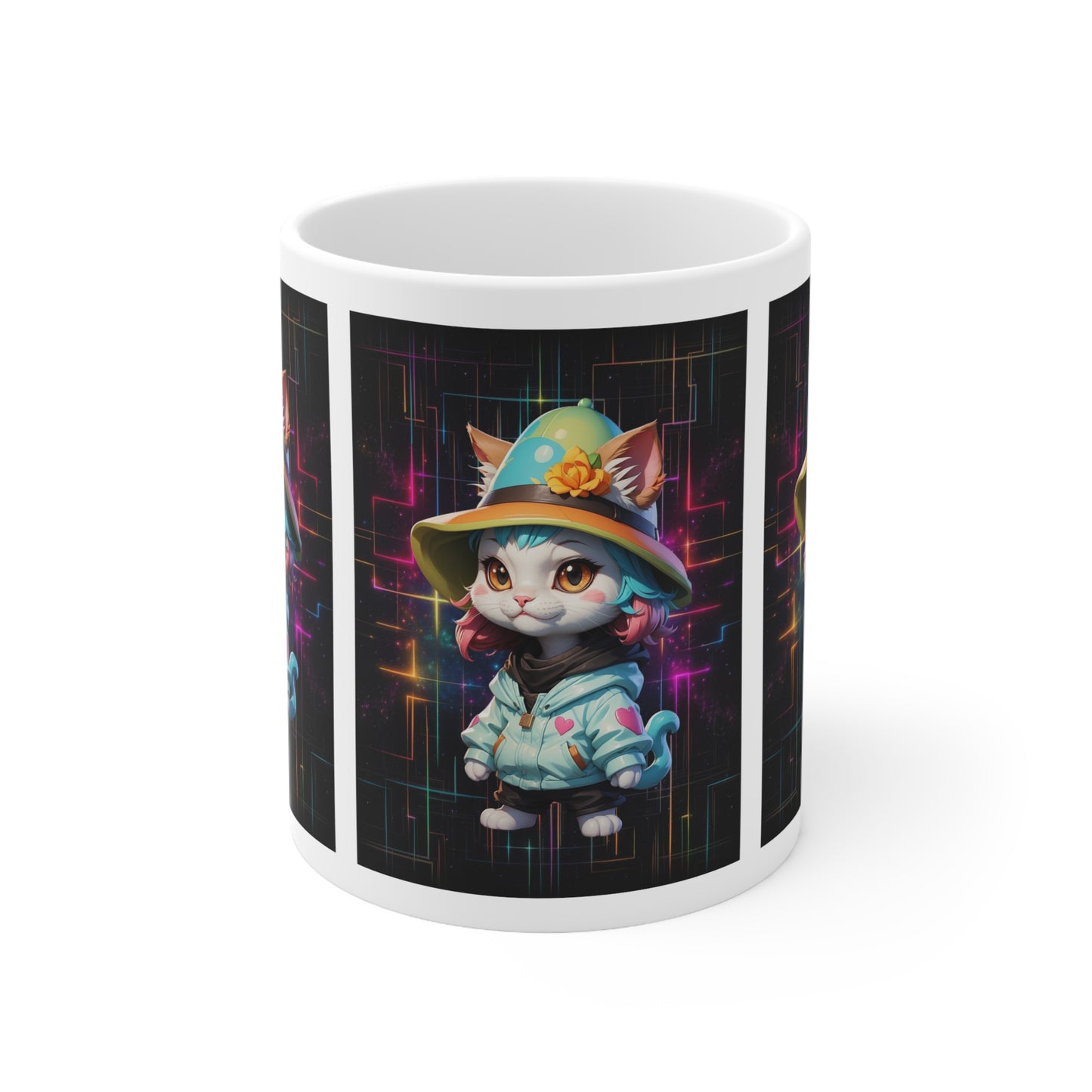 Kittycore | HD Graphic | Kitten | Cute | Coffee | Tea | Hot Chocolate | 11oz | White Mug
