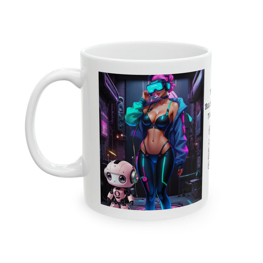 Cyber Cuties | HD Graphic | Anime | Cyber Punk | Coffee | Tea | Hot Chocolate | 11oz | White Mug
