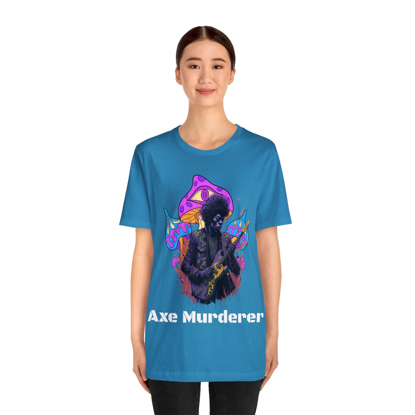 Axe Murderer | Guitar Hero | Psychedelic | Mushroom | Trippy | Unisex | Men's | Women's | Tee | T-Shirt