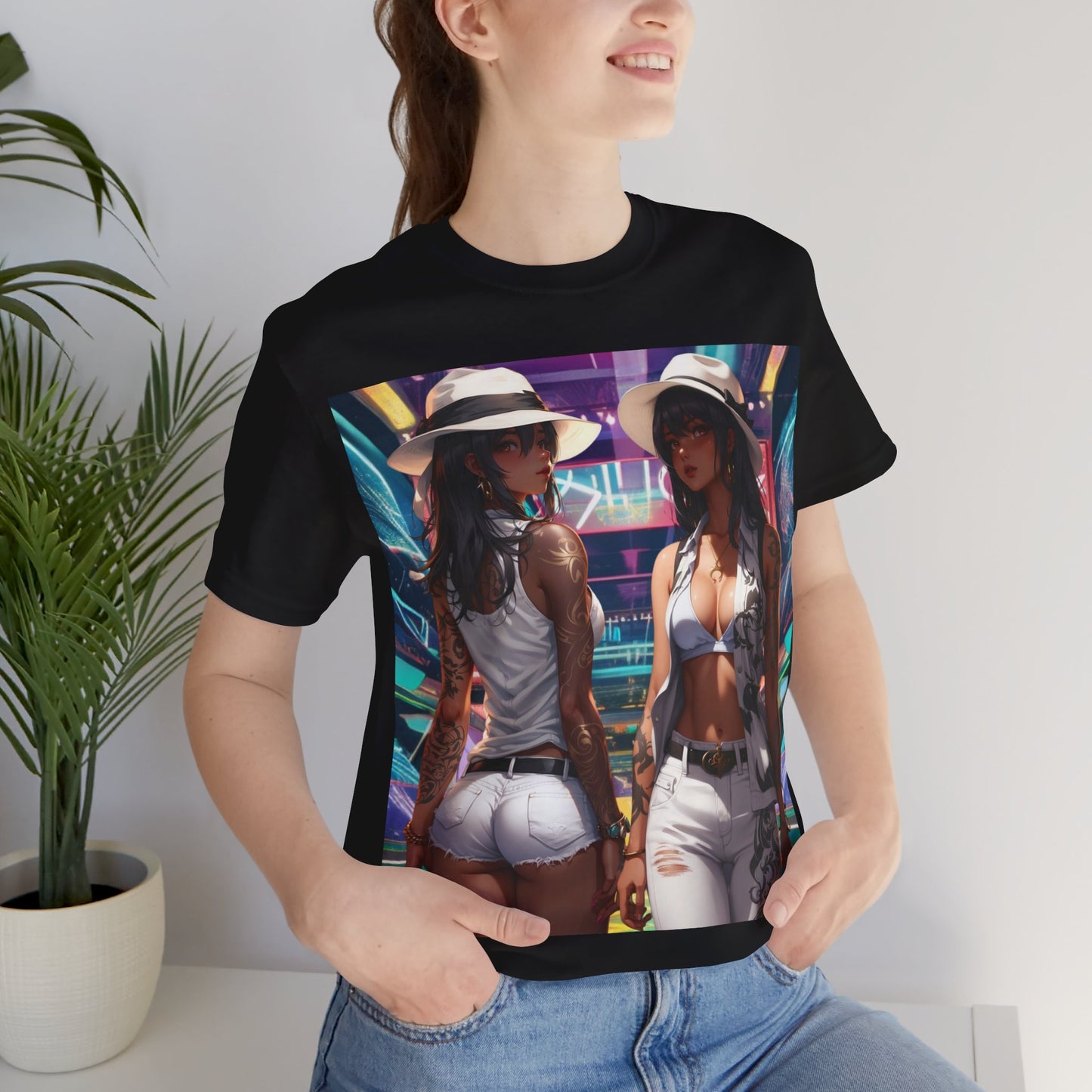 Girls Night Out | HD Graphic | Anime Style | Party | 2 Girls 1 Shirt | Unisex | Men's | Women's | Tee | T-Shirt
