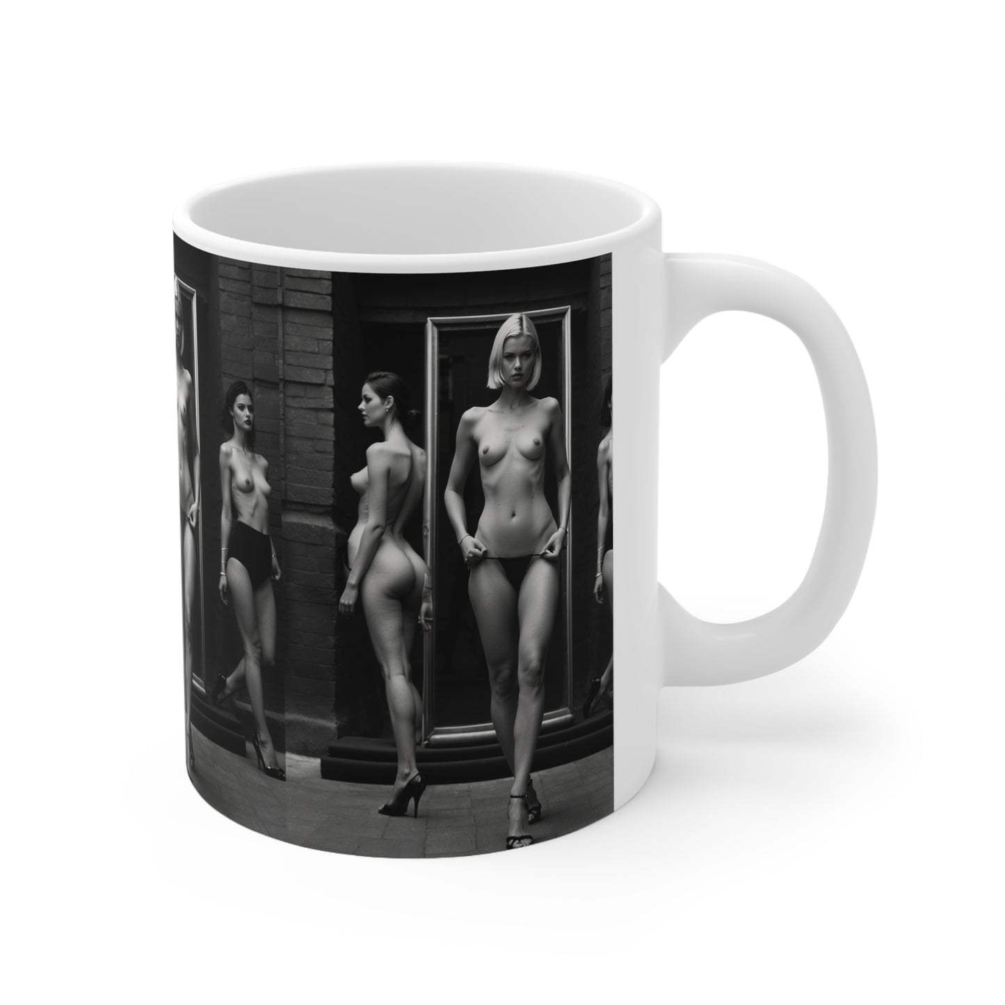 Black And White Beauties | Photorealism | Art | Nudes| Models | Fashion | HD Graphics | Coffee | Tea | Hot Chocolate | 11oz | White Mug