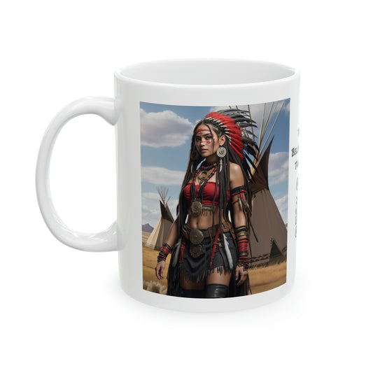 Native Love | HD Graphic | Indigenous American | Beautiful Woman | Coffee | Tea | Hot Chocolate | 11oz | White Mug