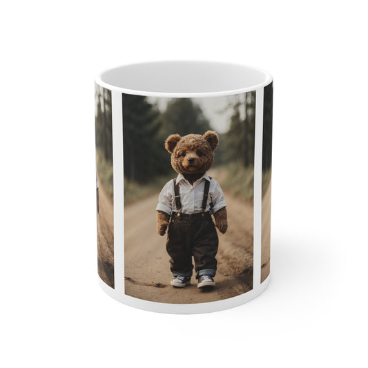 Theodore Edward Bear | Photorealism | Art | Cute| Teddy Bear| Ted E. Bear | HD Graphics | Coffee | Tea | Hot Chocolate | 11oz | White Mug