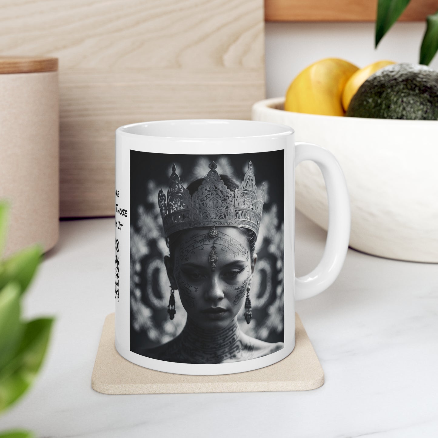 You Should See Me In A Crown | Photorealistic Graphic | Art | Tattooed Woman | Coffee | Tea | Hot Chocolate | 11oz | White Mug