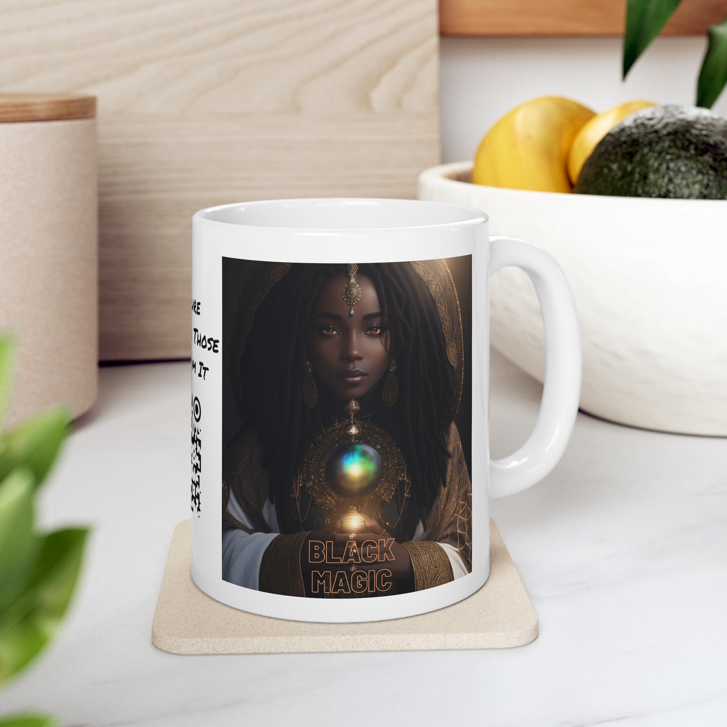 Black Magic Mug | Priestess | Afrocentric | HD Graphic | Teevolution | Strong Women | Coffee | Tea | Hot Chocolate | 11oz Black Mug | *Special Edition*