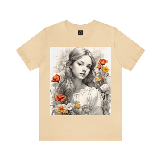 Flower Girl | Dainty | Cottagecore | HD Graphic | Quaint | Wholesome | Wildflowers | Unisex | Men's | Women's | Tee | T-Shirt