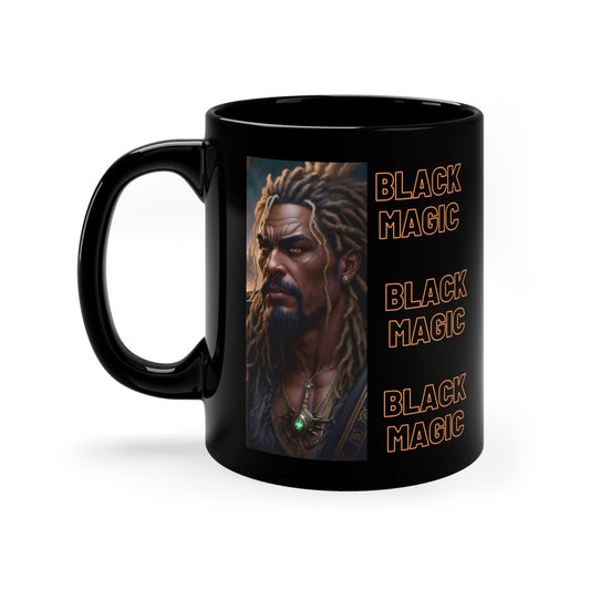Black Magic Mug | Priest | Afrocentric | HD Graphic | Teevolution | Strong Men | Coffee | Tea | Hot Chocolate | 11oz Black Mug |