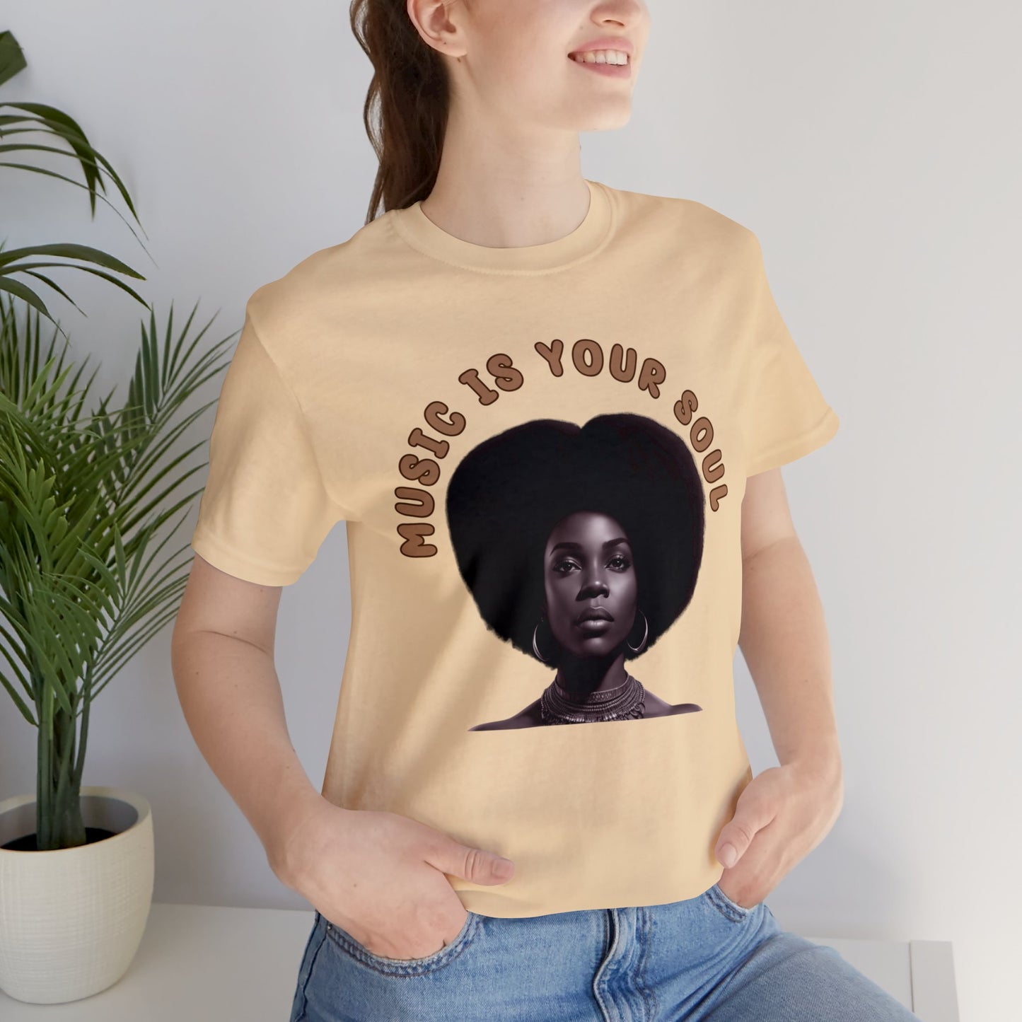Music Is Your Soul | Afro | Woman | Teevolution | Afrocentric | Unisex | Men's | Women's | Tee | T-Shirt