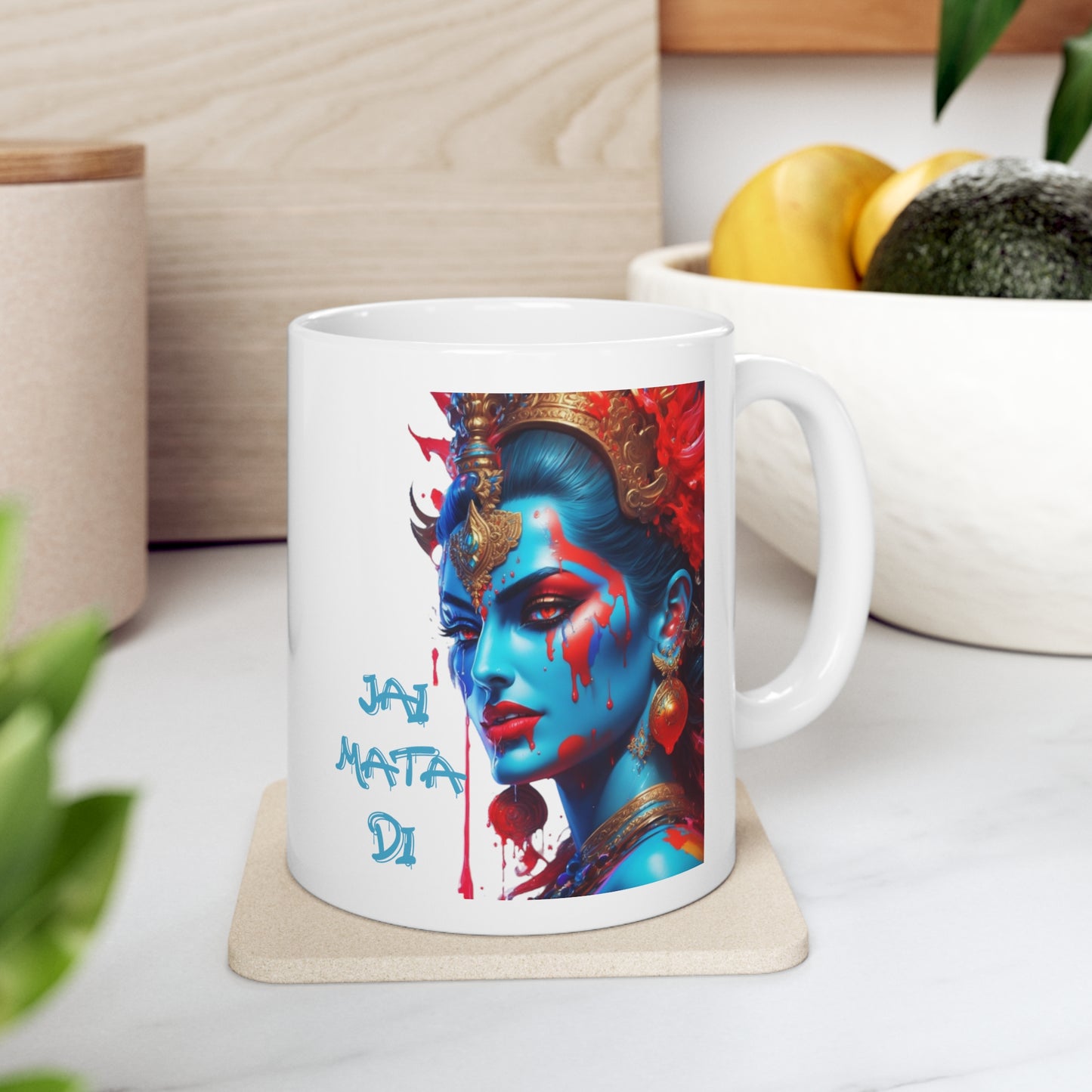 Maa Kali Mug | Jai Mata Di | Hindu Gift | The Black Mother | Spiritual | Coffee | Tea | Hot Chocolate | Goddess | Victory To The Mother Goddess | Ceramic Mug |11oz