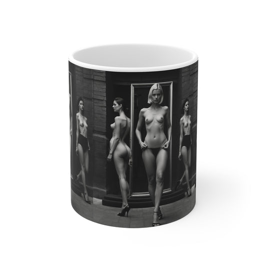 Black And White Beauties | Photorealism | Art | Nudes| Models | Fashion | HD Graphics | Coffee | Tea | Hot Chocolate | 11oz | White Mug
