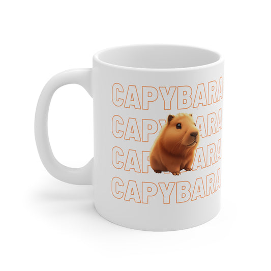 Capybara | Tik Tok | Animal Print | Cute | South America | Wildlife | Nature Lover's Gift | Coffee | Tea | Hot Chocolate | Ceramic Mug | 11oz