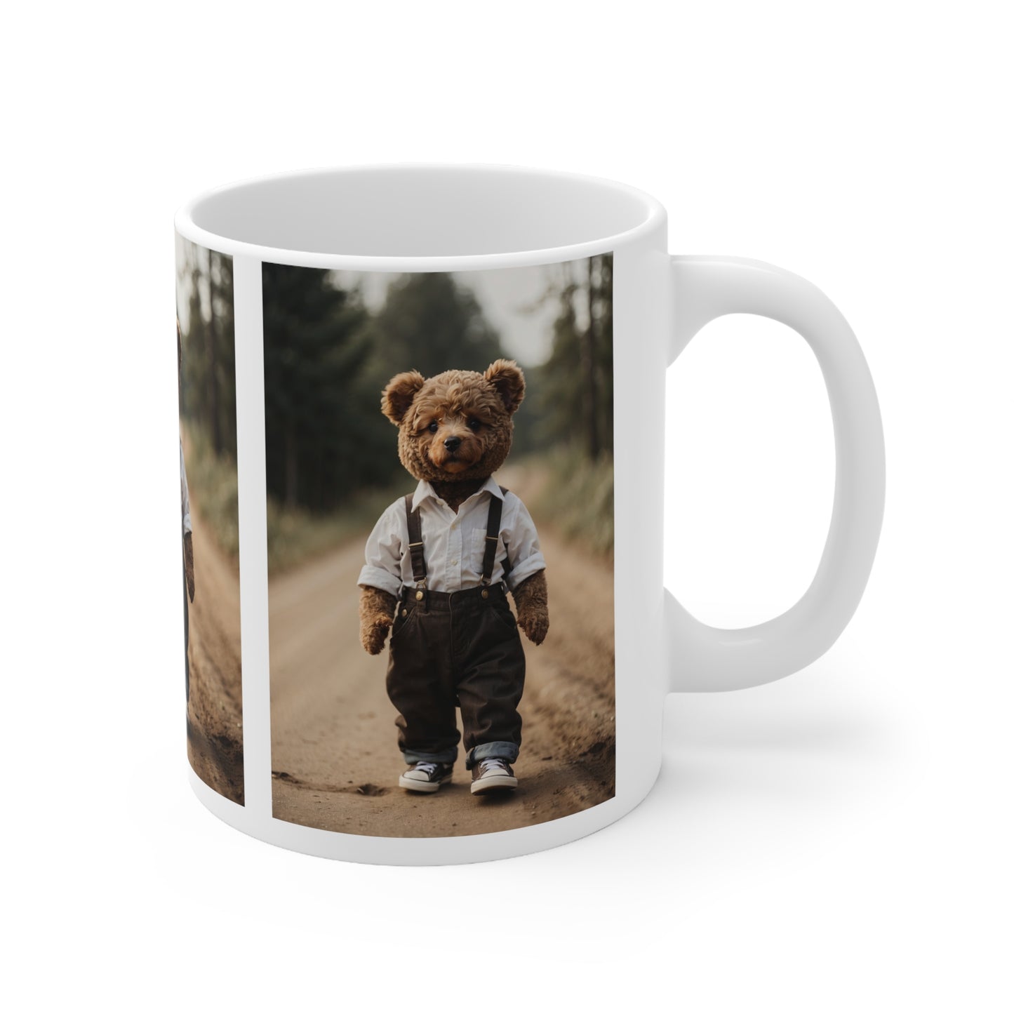 Theodore Edward Bear | Photorealism | Art | Cute| Teddy Bear| Ted E. Bear | HD Graphics | Coffee | Tea | Hot Chocolate | 11oz | White Mug