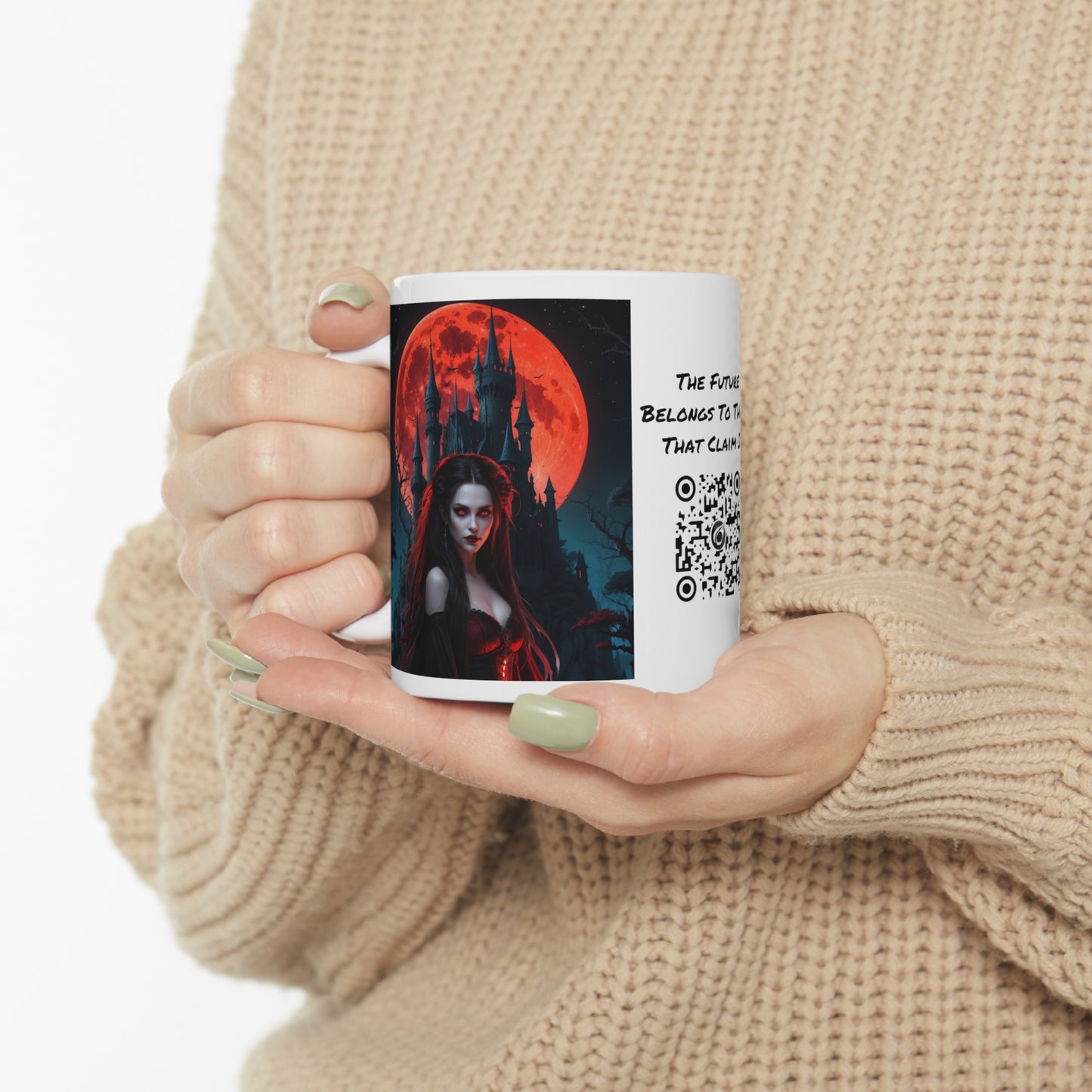 Succubus | Vampire | Goth | HD Graphic | Coffee | Tea | Hot Chocolate | 11oz | White Mug
