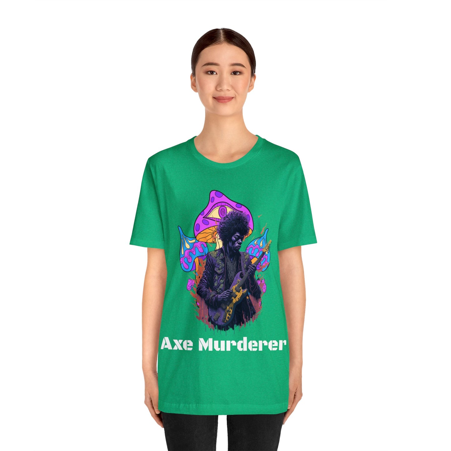 Axe Murderer | Guitar Hero | Psychedelic | Mushroom | Trippy | Unisex | Men's | Women's | Tee | T-Shirt