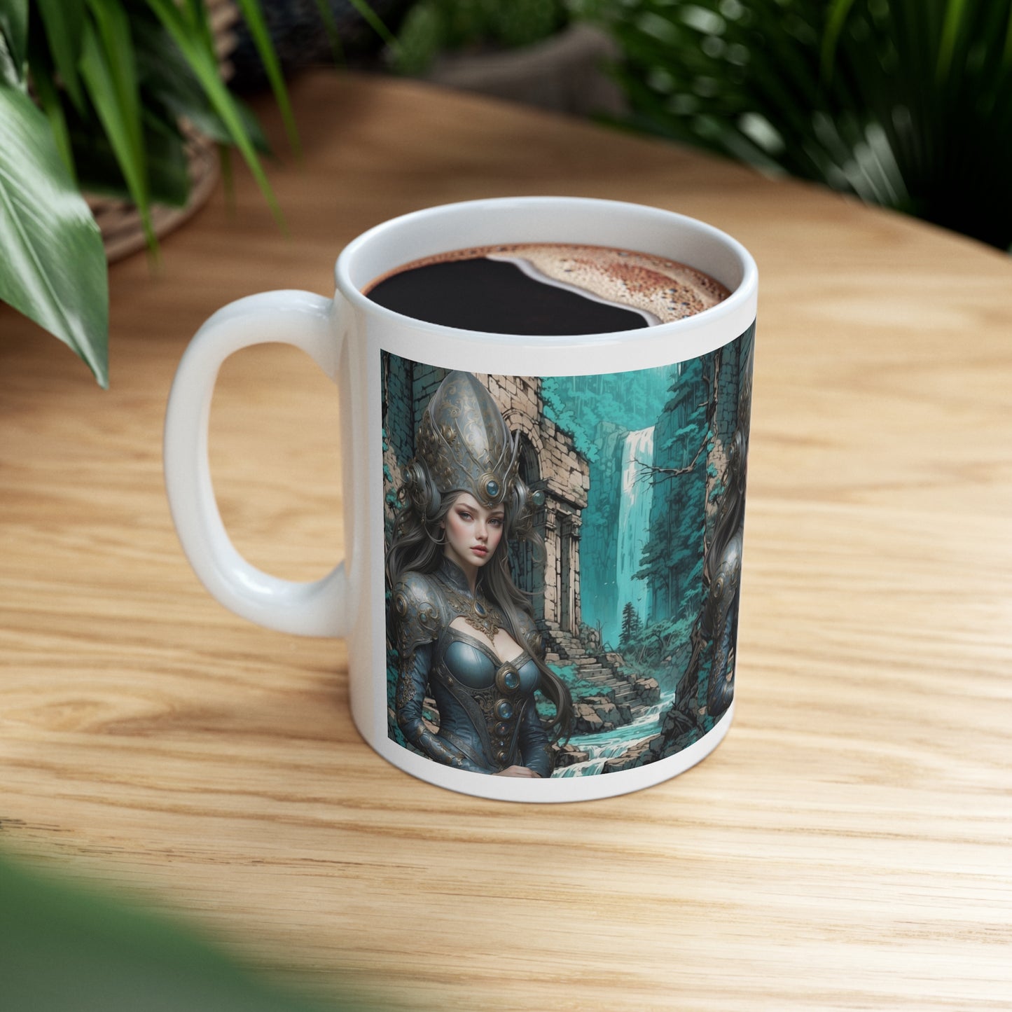 Warrior Princess | HD Graphic | Fantasy | Anime | Coffee | Tea | Hot Chocolate | 11oz | White Mug