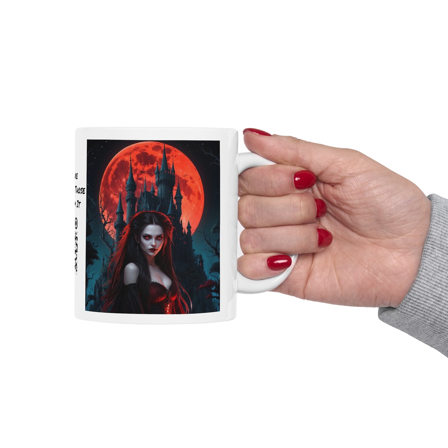 Succubus | Vampire | Goth | HD Graphic | Coffee | Tea | Hot Chocolate | 11oz | White Mug