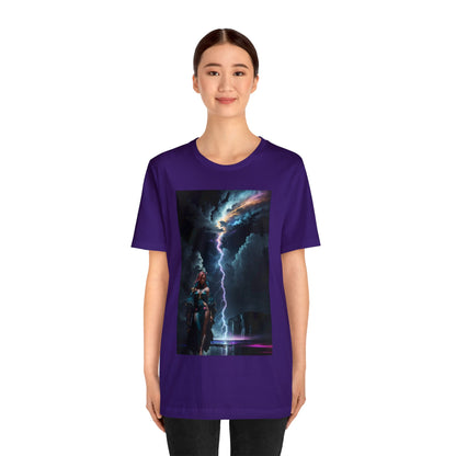 Lightning Crashes |  Anime Gift | Fantasy Girl | Nature's Fury | Sci Fi | Futuristic | HD Graphics | Unisex | Men's | Women's | Tee | T-Shirt