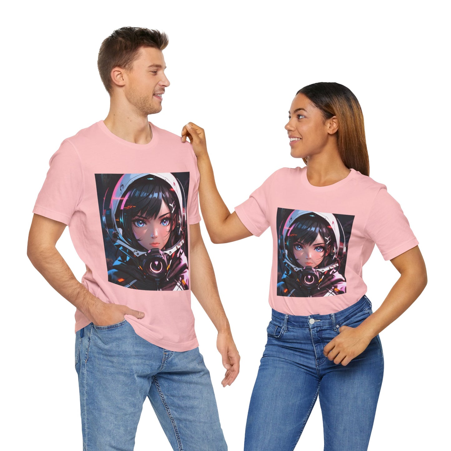 Starlit Stunner | HD Graphic | Sci-Fi | Anime | Woman Astronaut | Unisex | Men's | Women's | Tee | T-Shirt