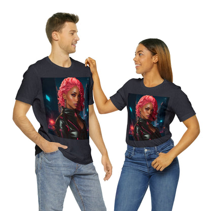 Pink Panthress | Anime Gift | Fantasy Girl | City Lights | Sci Fi | Futuristic | HD Graphics | Unisex | Men's | Women's | Tee | T-Shirt