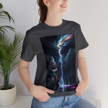 Lightning Crashes |  Anime Gift | Fantasy Girl | Nature's Fury | Sci Fi | Futuristic | HD Graphics | Unisex | Men's | Women's | Tee | T-Shirt