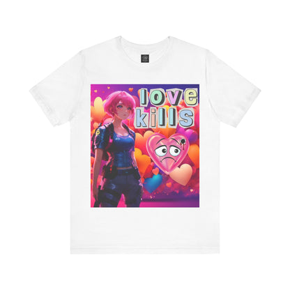 Love Kills | Cute | Anime | Hearts | Unisex | Men's | Women's | Tee | T-Shirt