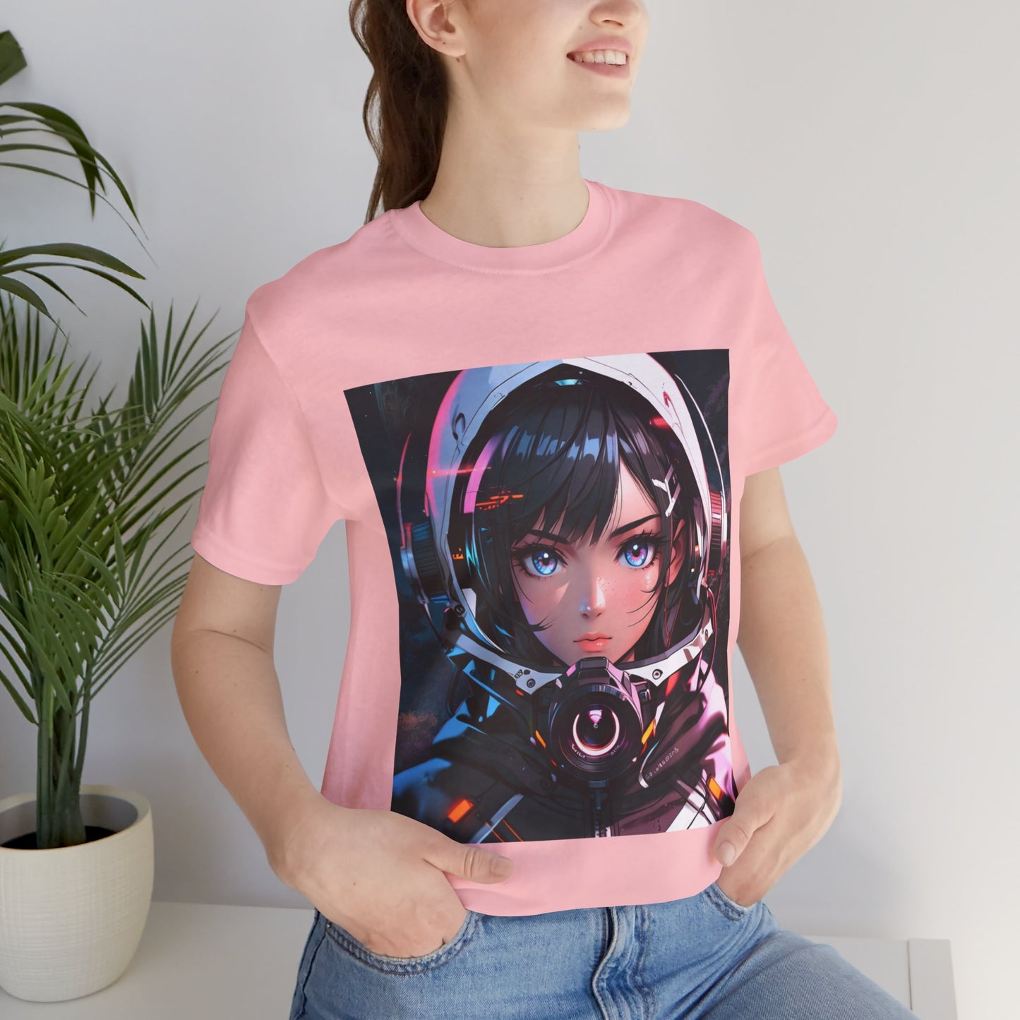 Starlit Stunner | HD Graphic | Sci-Fi | Anime | Woman Astronaut | Unisex | Men's | Women's | Tee | T-Shirt