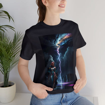 Lightning Crashes |  Anime Gift | Fantasy Girl | Nature's Fury | Sci Fi | Futuristic | HD Graphics | Unisex | Men's | Women's | Tee | T-Shirt