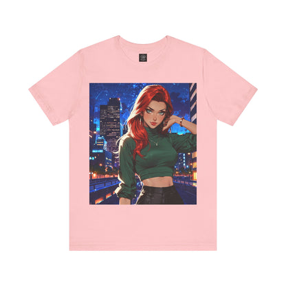 Always Up To No Good | Anime | City Girl | Red Head | Unisex | Men's | Women's | Tee | T-Shirt