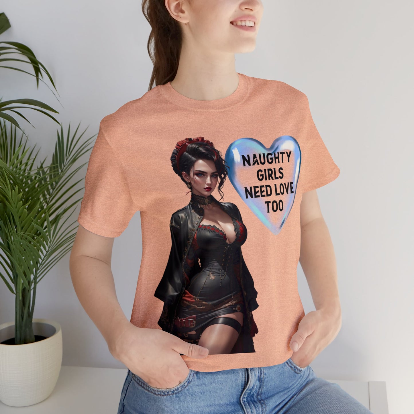 Naughty Girls Need Love Too | HD Graphic| Fantasy Girl | Steampunk | Unisex | Men's | Women's | Tee | T-Shirt