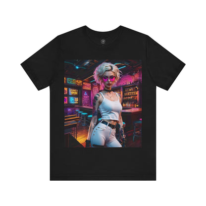 Bartender | HD Graphic | She Made Us Drinks To Drink, We Drunk Em | CyberPunk | Unisex | Men's | Women's | Tee | T-Shirt