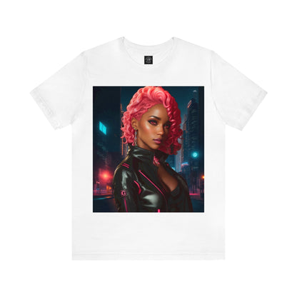 Pink Panthress | Anime Gift | Fantasy Girl | City Lights | Sci Fi | Futuristic | HD Graphics | Unisex | Men's | Women's | Tee | T-Shirt