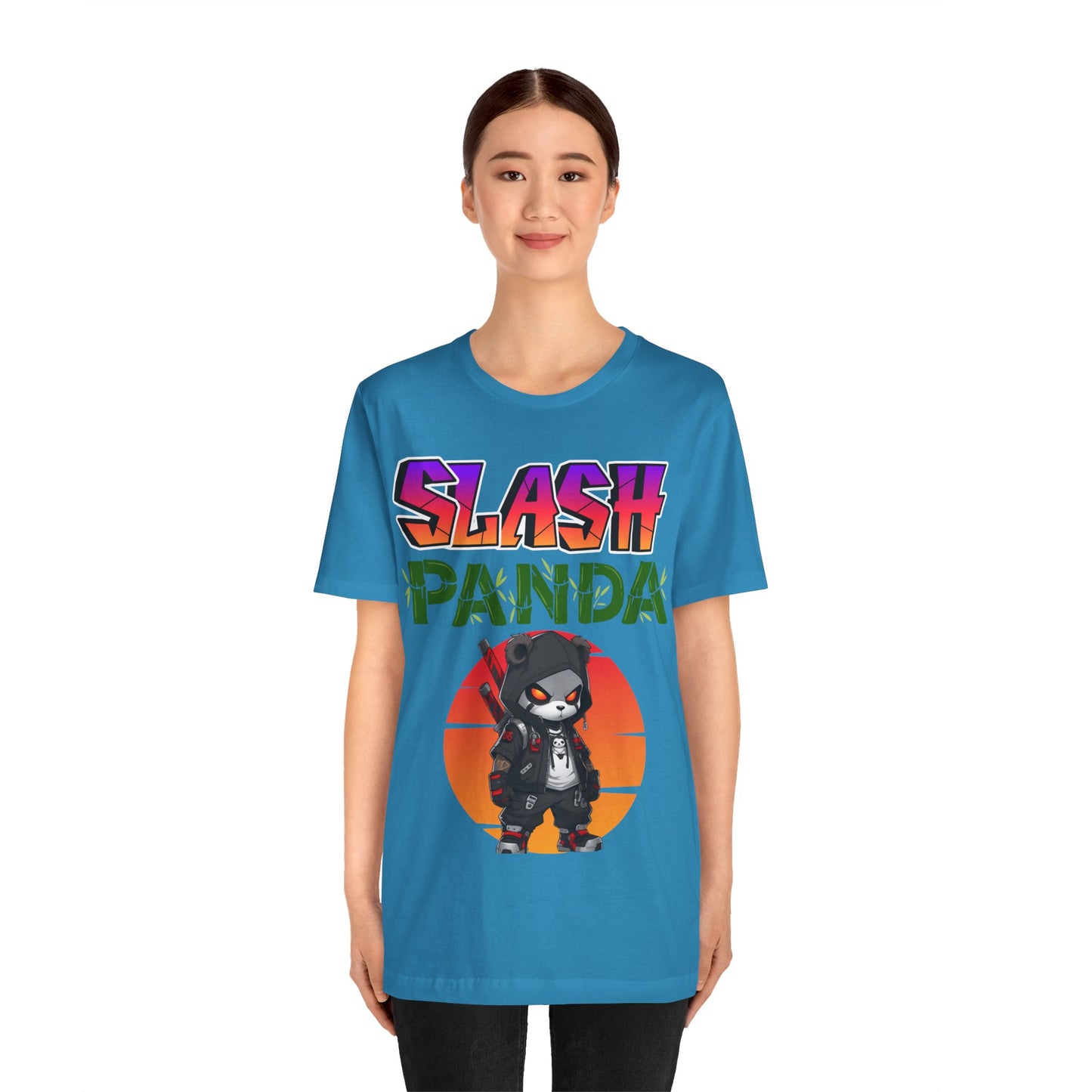 Slash Panda | Cute | Comic Book | Anime | Manga | Unisex | Men's | Women's | Tee | T-Shirt