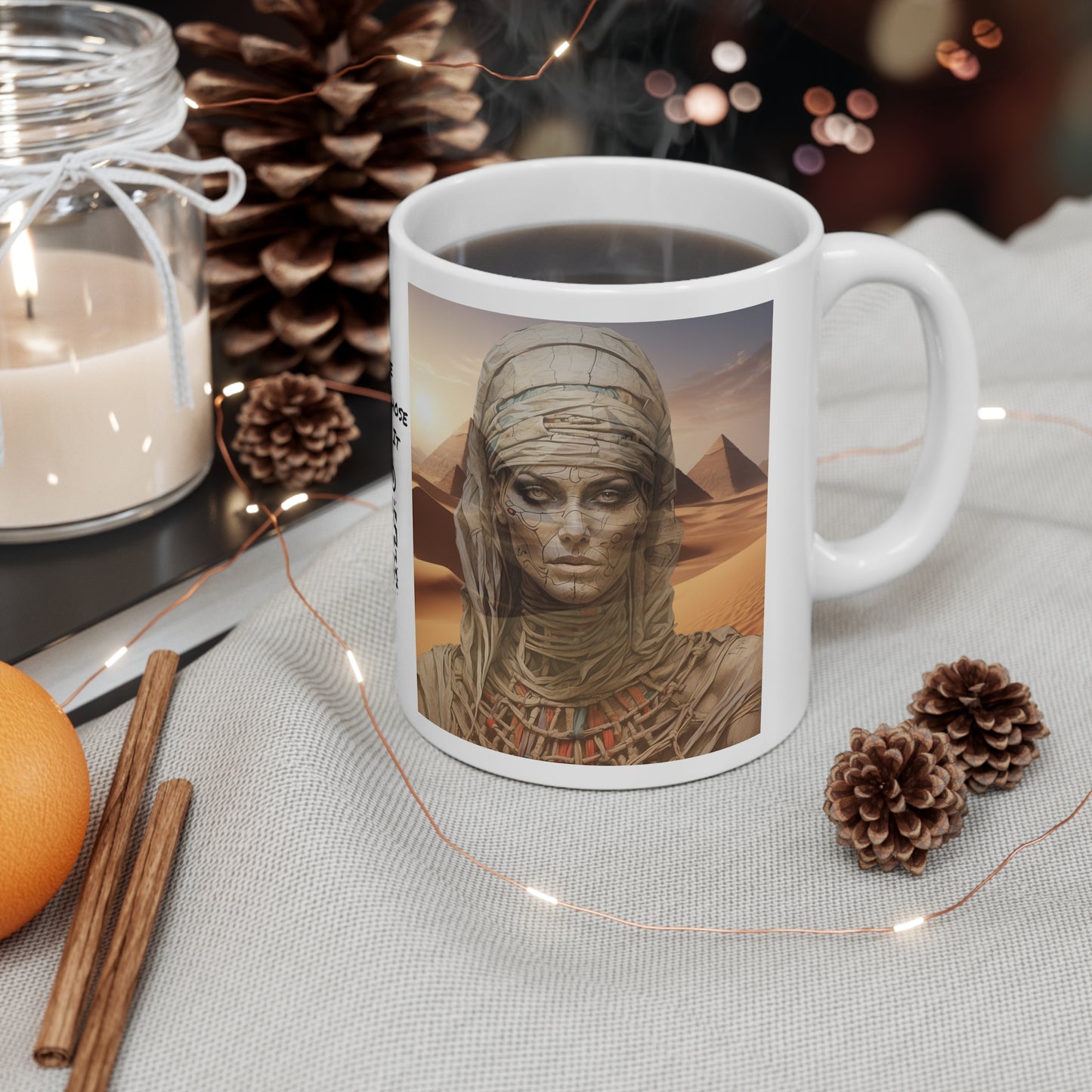 Mummy Dearest | HD Graphic | Egypt | Mythology | Pyramids | Coffee | Tea | Hot Chocolate | 11oz | White Mug