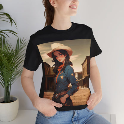 The Showdown | HD Graphic | Wild West | Cowgirl | Unisex | Men's | Women's | Tee | T-Shirt