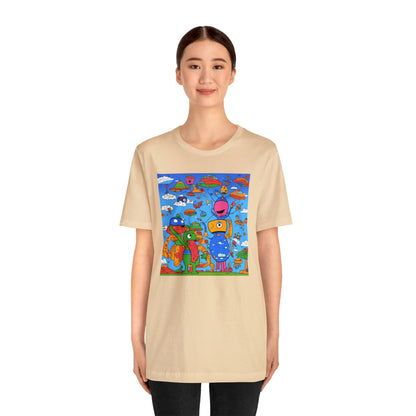 Abstraction | Abstract | Art | Colorful | Trendy | Graphic | Funny | UFO | Aliens | Tee | T-Shirt | Unisex | Men's | Women's |Short Sleeve