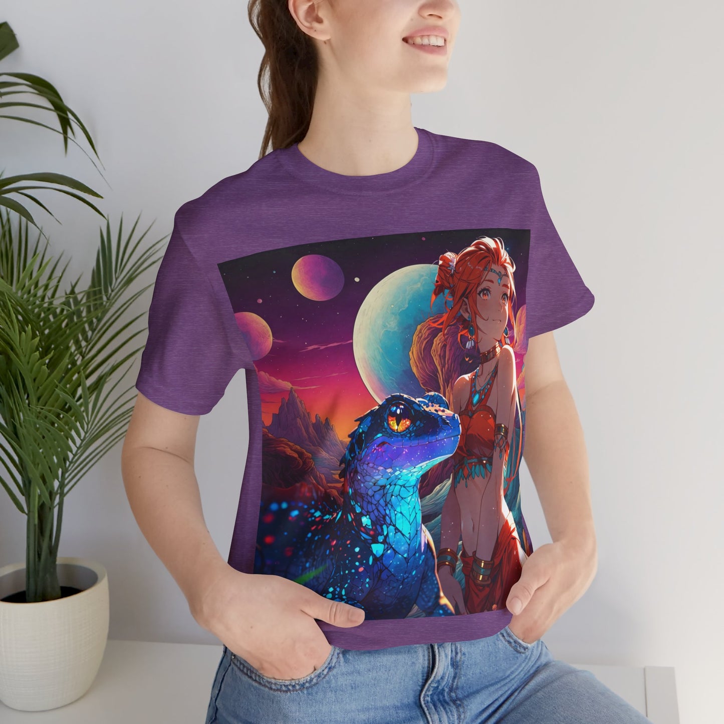 A Girl And Her 'Guana | Anime | Fantasy | Unisex | Men's | Women's | Tee | T-Shirt