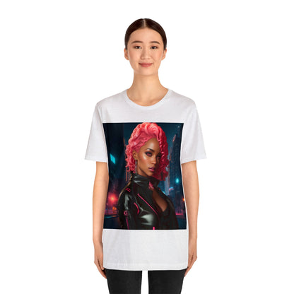 Pink Panthress | Anime Gift | Fantasy Girl | City Lights | Sci Fi | Futuristic | HD Graphics | Unisex | Men's | Women's | Tee | T-Shirt