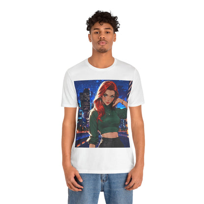 Always Up To No Good | Anime | City Girl | Red Head | Unisex | Men's | Women's | Tee | T-Shirt