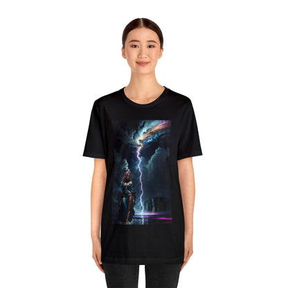 Lightning Crashes |  Anime Gift | Fantasy Girl | Nature's Fury | Sci Fi | Futuristic | HD Graphics | Unisex | Men's | Women's | Tee | T-Shirt