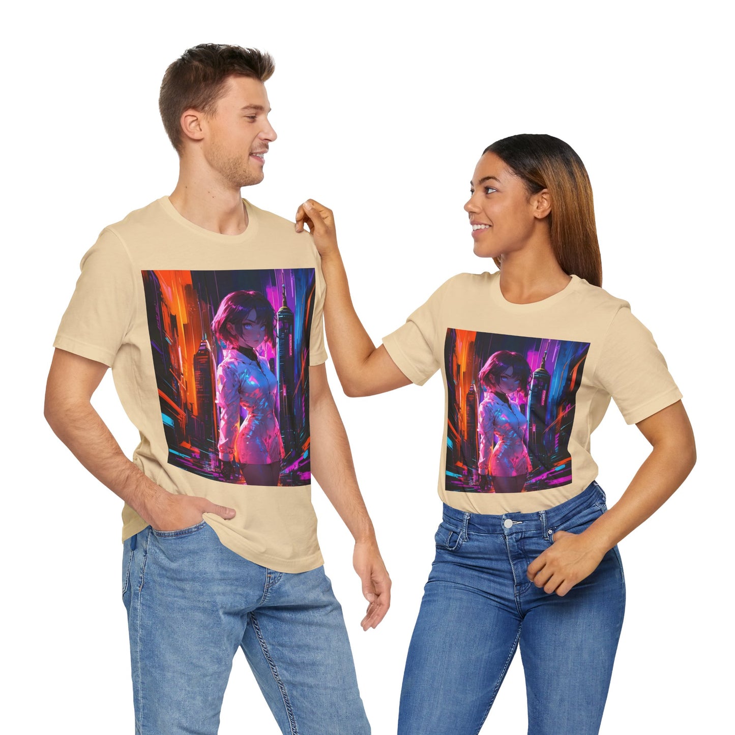 Crossroads Of Color | HD Graphic | Abstract | Neon Color | Anime | Unisex | Men's | Women's | Tee | T-Shirt