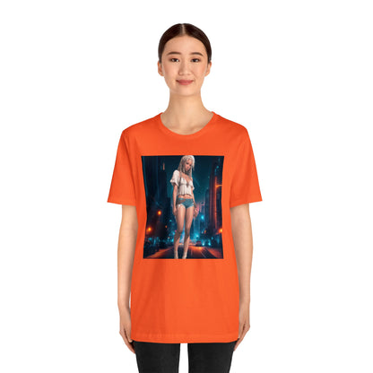 Night Shoot | Anime Gift | Fantasy Girl | City Lights | Sci Fi | Futuristic | HD Graphics | Unisex | Men's | Women's | Tee | T-Shirt