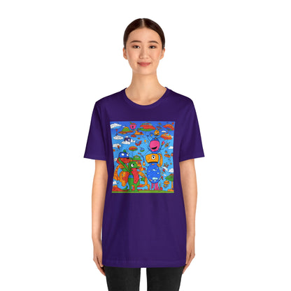 Abstraction | Abstract | Art | Colorful | Trendy | Graphic | Funny | UFO | Aliens | Tee | T-Shirt | Unisex | Men's | Women's |Short Sleeve