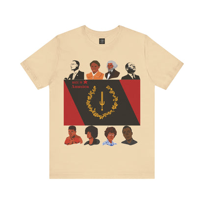 Made In America | African American Heritage Flag | Black History Month | Unisex | Men's | Women's | Tee | T-Shirt